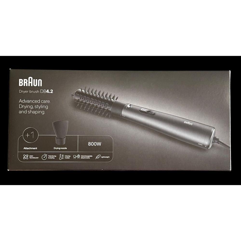 Braun Hair Dryer Brush DB4.2 Drying Styling Shaping BC420BRN 800W Black NEW